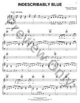 Indescribably Blue piano sheet music cover